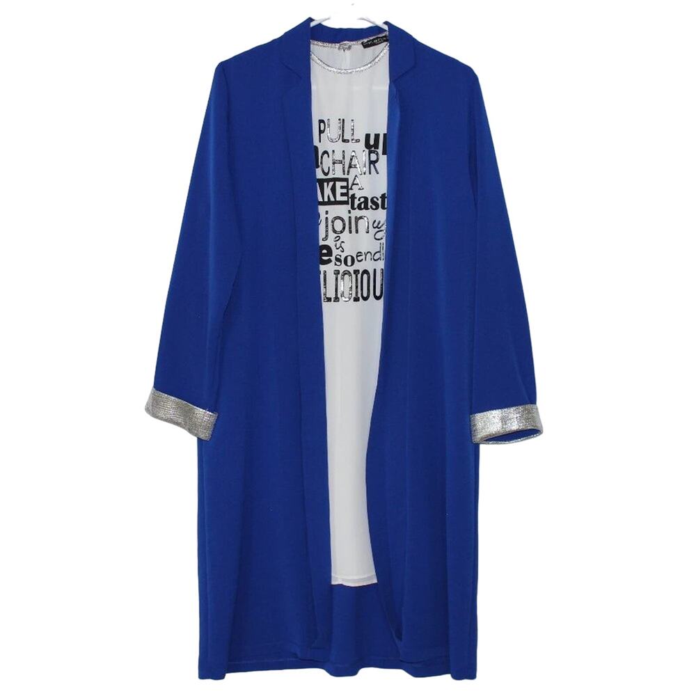Two Piece Cardigan and Tunic Set Size Large